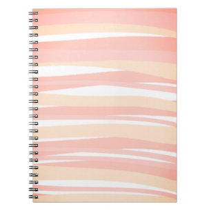 Carnet Lignes de bande Abstraites minimes Boho Chic Peach