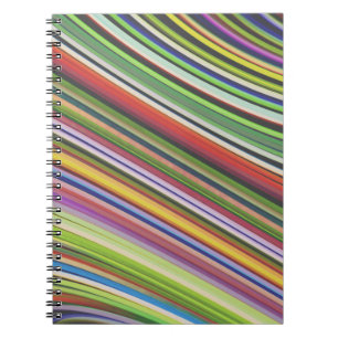 Carnet Lignes De Néon Courbe Multicolor Moderne