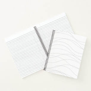 Carnet Lignes graphiques ondulées modernes, simples, chic