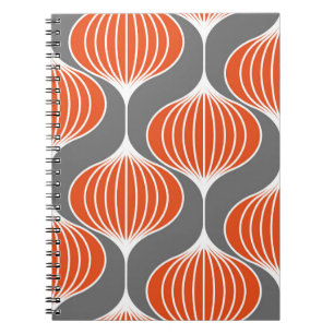 Carnet Lignes ondulées : motif vintage géométrique.