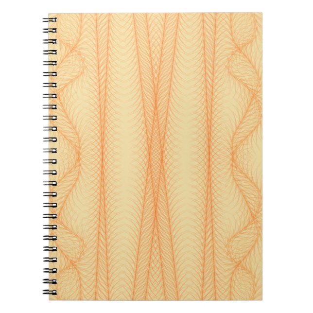 Carnet Lignes orange sur arrière - plan jaune (Devant)
