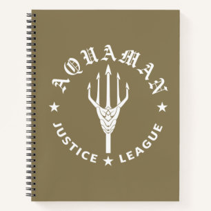 Carnet Ligue de Justice Aquaman Retro Trident Emblem