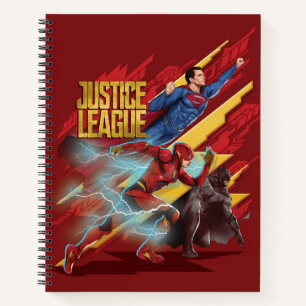 Carnet Ligue de Justice Badge Superman, Flash et Batman