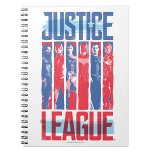 Carnet Ligue de Justice Blue & Red Group Pop Art
