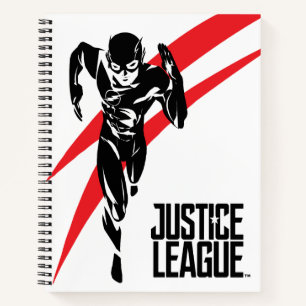Carnet Ligue de Justice Flash Running Noir Pop Art