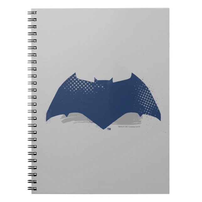 Carnet Ligue de Justice | Symbole Batman de brosse et dem (Devant)