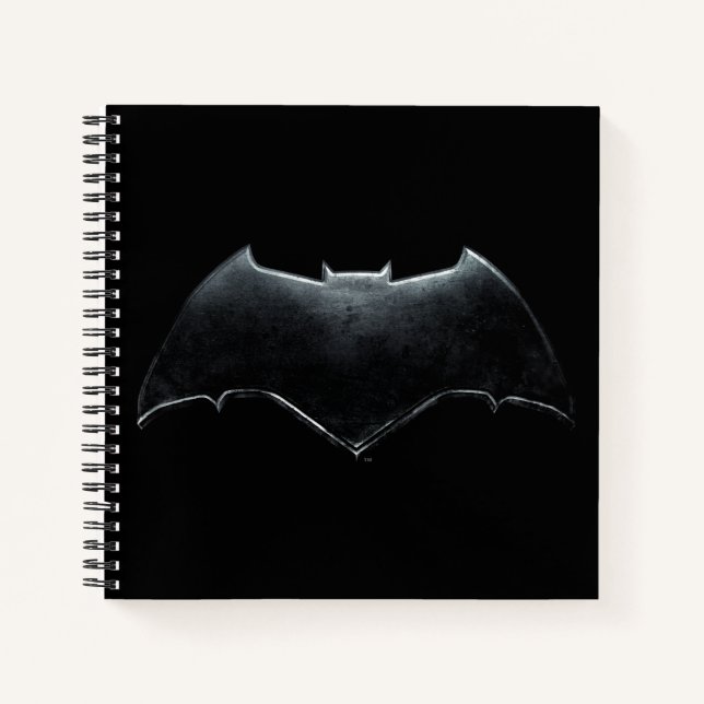 Carnet Ligue de Justice | Symbole de batman métallique (Devant)
