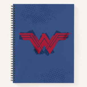 Carnet Ligue de Justice Symbole de femme Wonder brossé