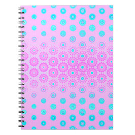 Carnet Lilac, bleu ciel et fleurs roses