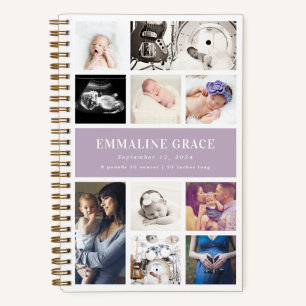 Carnet Lilac Modern Gallery Ten Baby Photo Collage