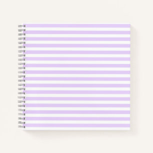 Carnet Lilac violet et blanc bonbons rayures