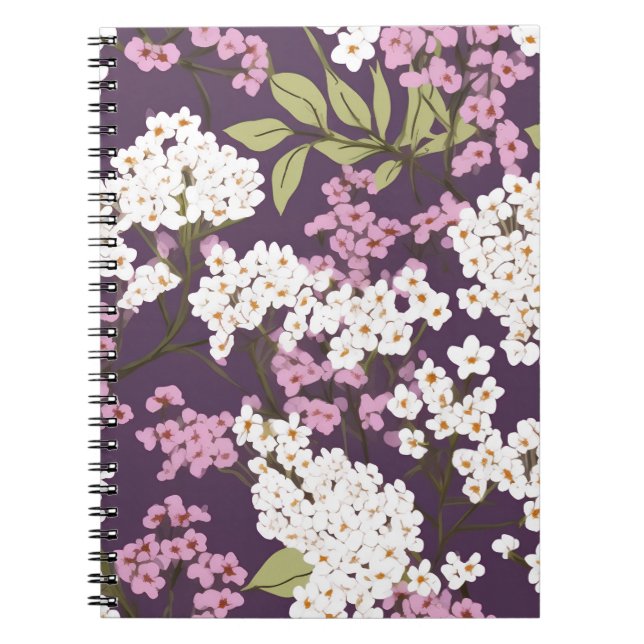 Carnet Lilacs Sur Violet (Devant)