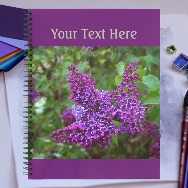 Carnet Lilacs violets lors d'un Printemps Personnalisé (Créateur téléchargé)