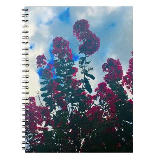 Carnet lilas de Chine un jour nuageux