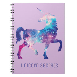 Carnet lilas de secrets de licorne