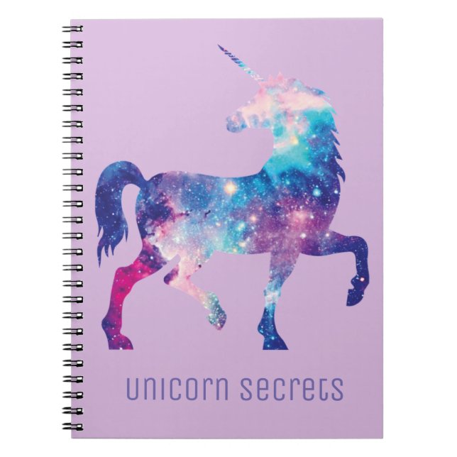 Carnet lilas de secrets de licorne (Devant)