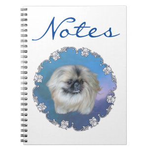 Carnet Lily Pékin sur fond bleu