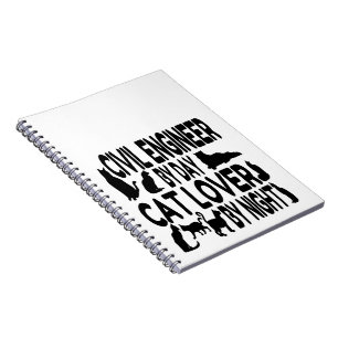 Carnet L'ingénieur civil aime les chats