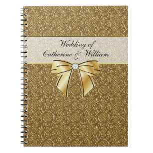 Carnet L'invité simple de mariage d'élégance d'or signent