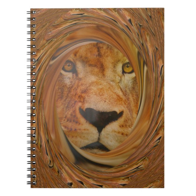 Carnet Lion Abstrait Safari Art (Devant)