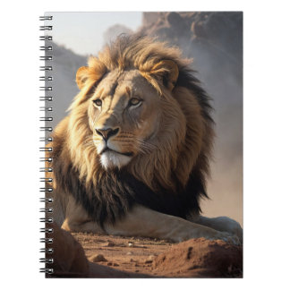 Carnet Lion dans la poussière