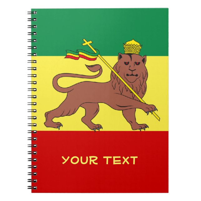Carnet Lion de reggae de Rasta de Judah (Devant)