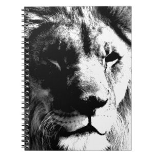 Carnet Lion noir et blanc