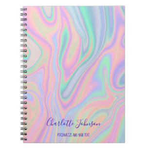 Carnet Liquide Iridescente Unicorn Conception couleur + A