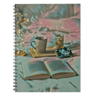 Carnet Lire Livres, Boire Café