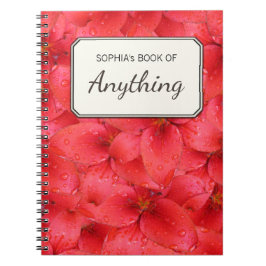 Carnet Lis rouges de jardin de photo botanique