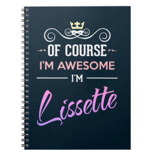 Carnet Lissette Bien sûr Je suis génial Nom