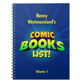 Carnet Liste de bandes dessinées personnalisées