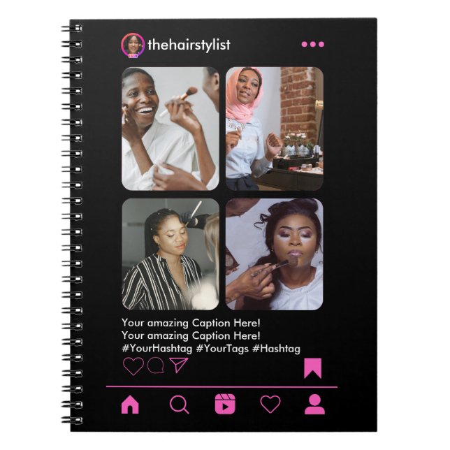 Carnet Liste de cheveux Instagram (Devant)