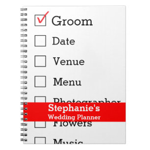 Carnet Liste de contrôle customisée de wedding planner