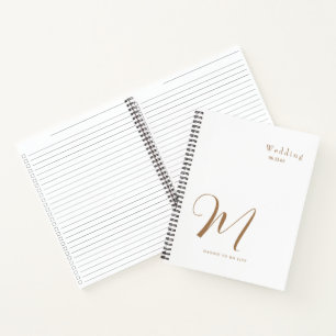Carnet Liste de contrôle de mariage personnalisé blanc et
