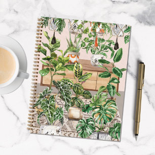 Carnet Liste de tâches des plantes tropicales à l'aquarel