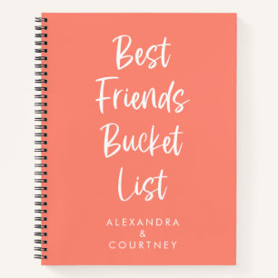 Carnet Liste des meilleurs seaux d'amis Nom corail person