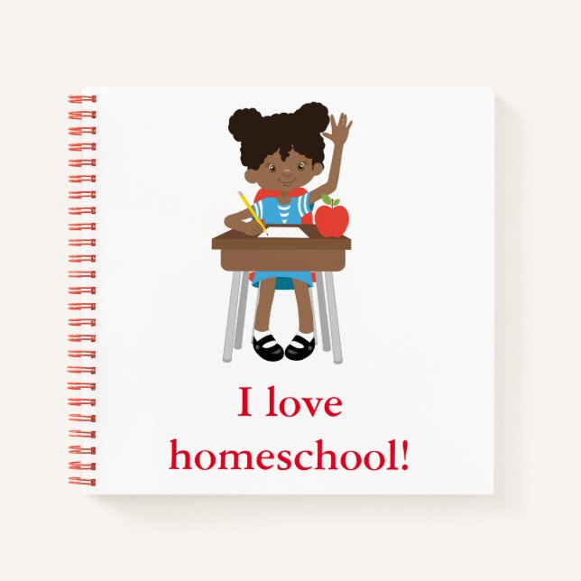 Carnet Little Girl aime l'école familiale (Devant)