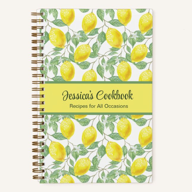 Carnet Livret personnalisé avec citrons (Recto)