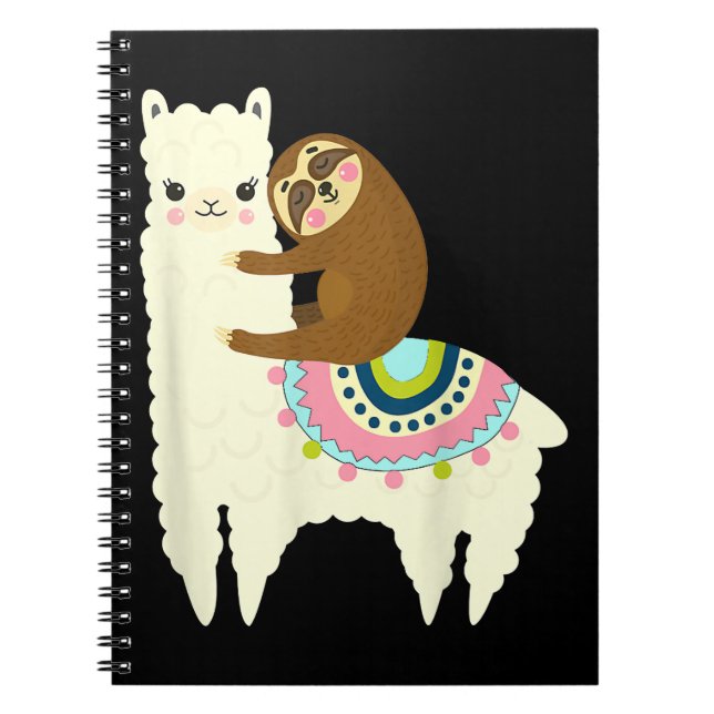 Carnet Llama Gift | Cute Llama & Sloth, Best Friends (Devant)