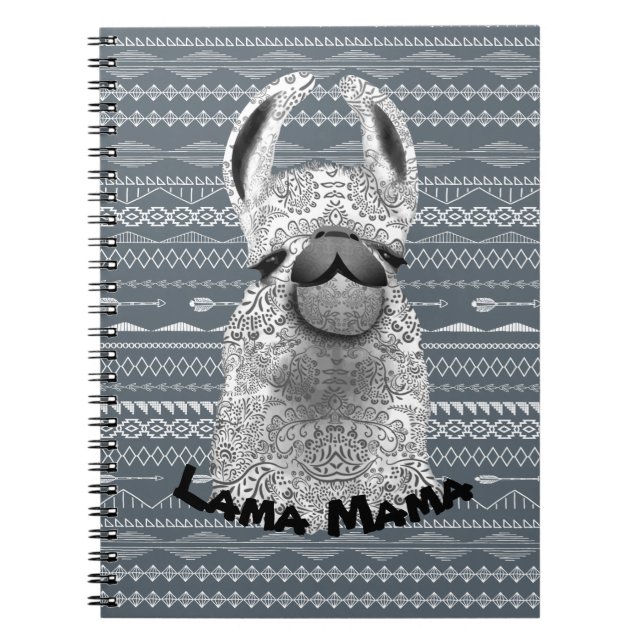 Carnet Llama Mama personnalisée (Devant)