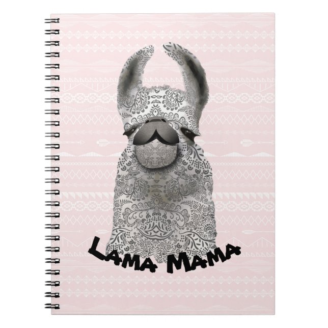 Carnet Llama Mama personnalisée (Devant)
