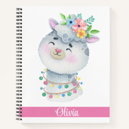 Carnet Llama personnalisé mignon