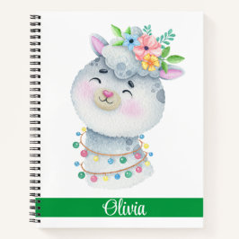 Carnet Llama personnalisé mignon
