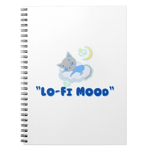 Carnet Lo-Fi Mood Chat esthétique (Devant)