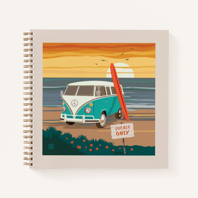 Carnet Locaux uniquement | VW Surf Van (Devant)
