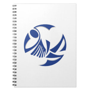 Carnet Logo Abstrait du poisson bleu