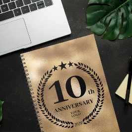 Carnet Logo d'affaires personnalisé du 10e anniversaire d
