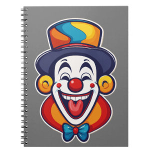 Carnet Logo de clown heureux et mignon pour enfants
