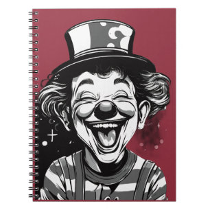 Carnet Logo de clown mignon qui rit pour les enfants